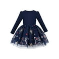 thumbnail image 2 of Girls Dress Sequin Unicorn Constellation Embroidery Star Moon Sky Long Sleeve 7 Years, 2 of 6