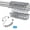 1.Silver, variant on Tru-Slide Gold Rustproof Premium Stainless Steel Rollerball Shower Curtain Rings Double Hooks, 12 Count