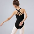 thumbnail image 4 of Girls Camisole Leotards for Ballet, Double Breast Dance Bodysuit For Practicing Arts(Black,3-5 Years), 4 of 6