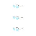 thumbnail image 4 of Sonducket Marco ligero Gafas de sol con estilo Hombres y mujeres Diseño de moda PC Gafas de sol Hombres Love Heart Gafas de sol C6 1 Type1 NO1, 4 of 6