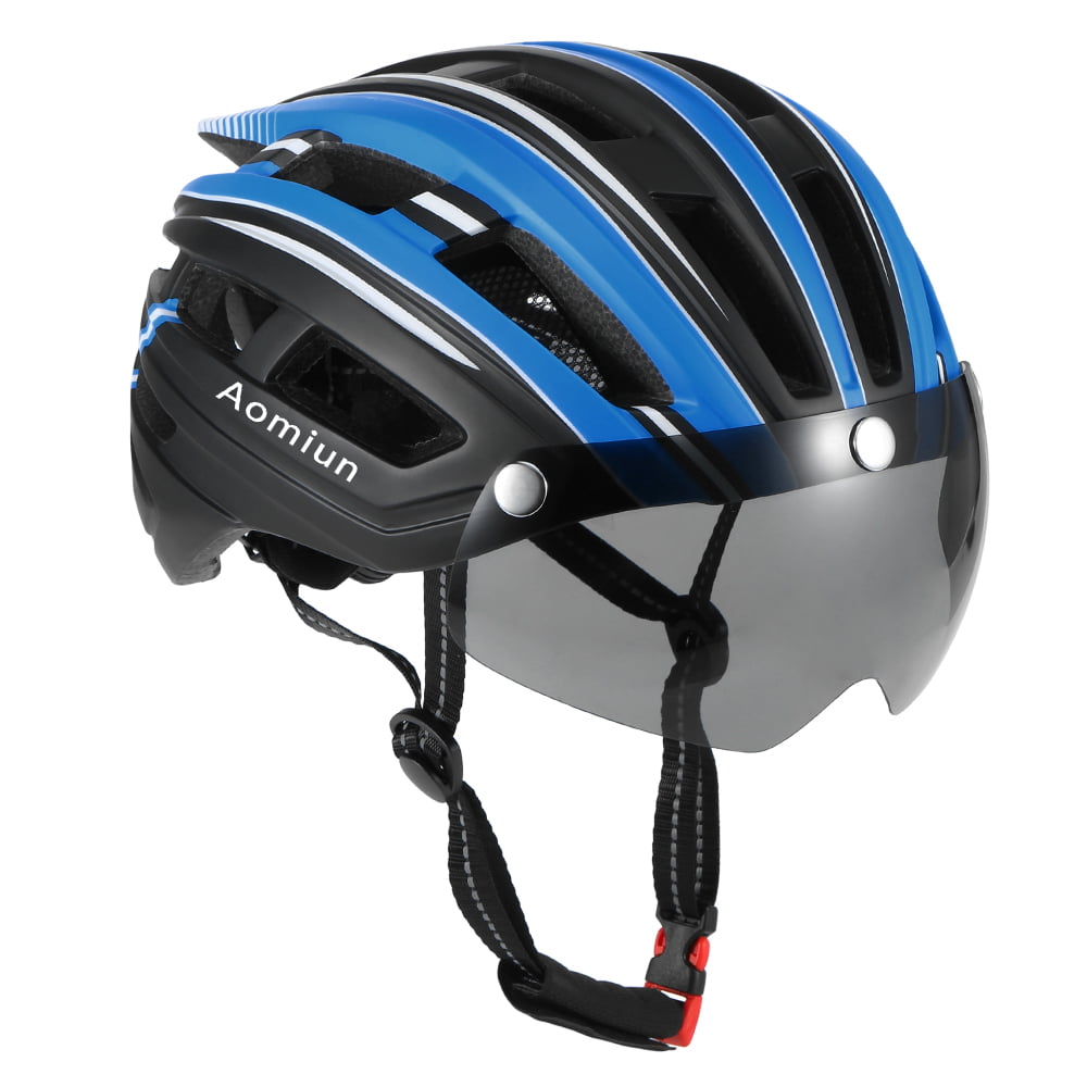 MIXFEER Mountain Bike Helmet Motorcycling with Back Light Detachable Magnetic Visor Protective Men Women - Walmart.com