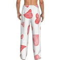 thumbnail image 3 of Xecao Pink Hearts Men's Straight Lounge Pajama Pants: The Ultimate in Comfortable Sleepwear, 3 of 9