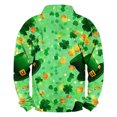 thumbnail image 3 of Sudadera sin capucha para hombre, informal, a la moda, con cuello alto, estampado, cremallera, jersey de manga larga, blusa de poliéster para hombre, 3 of 3