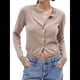 thumbnail image 2 of Cárdigan Corto para Mujer, Suéter de Punto de Larga con Botones para Vestidos y Jeans. Caqui L, 2 of 10