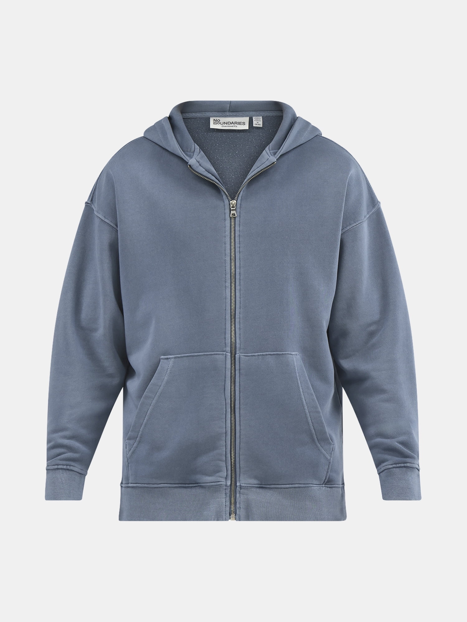 No Boundaries Zip Hoodie with Long Sleeves, Men's & Big Men's
