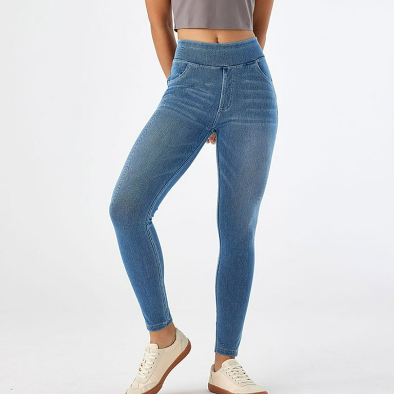 Pull On Skinny Jeans for Women Stretchy High Waisted Leggings