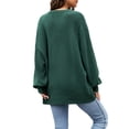 thumbnail image 4 of Liacowi Women Casual Knitted Sweaters Long Sleeve Crew Neck Solid Color Pullover Loose Fit Knit Tops Tops Autumn Winter Casual Knitwear, 4 of 5
