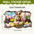 thumbnail image 2 of Easter Happy Wall Decoration 3D Effect Rabbit Wall Decoration Easter Egg Wall Stickers Large Rabbit Wall Stickers Cartoon Rabbit Wall Stickers Suitable For Children's Rooms Bathroom Wall Decals Wall, 2 of 4