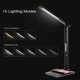 thumbnail image 4 of Lámpara de escritorio LED con cargador inalámbrico de 5 W, puerto de carga USB de 10,5 W, pantalla regulable y despertador, 3 colores de luz, 5 niveles de brillo, control táctil, color negro., 4 of 5