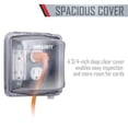 thumbnail image 3 of Hubbell 2-Gang Vertical Mount Non-Metallic In-Use Outdoor Outlet Cover, 3 of 7