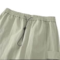 thumbnail image 4 of CONZONE Mens Baggy Cargo Pants Wide Leg Hiking Pants for Men Trendy Elastic Waist Drawstring Solid Outdoor Joggers Pant With Pockets, 4 of 6