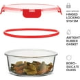 thumbnail image 3 of 24 Piece Glass Storage Containers with Lids - Airtight, Leak Proof, Dishwasher Safe, Glass Tupper Ware Sets with Lids, Food Storage Containers, Meal Prep Containers, Gray, 3 of 7