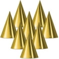 thumbnail image 2 of Beistle S66002-GDAZ24 Foil Cone Hats, 6.5", Gold, 2 of 2