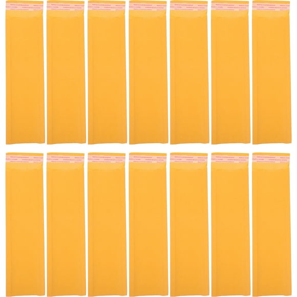 Raindrops 50Pcs Self Sealing Yellow Bubble Mailers with Craft Paper and Padded Bubble Lining for Mailing