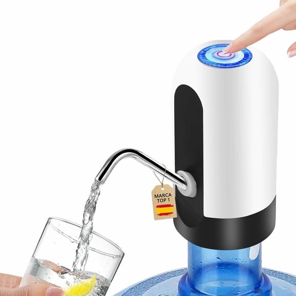 Portable Bottled Drinking Water Pump, Portable USB Charging Automatic Electric Water Dispenser with LED Light for Home Office