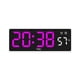 thumbnail image 2 of Reloj despertador LED rosa, multifunción, pantalla de temperatura, brillo ajustable, 2 of 8
