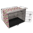 thumbnail image 6 of Pink Floral Dog Crate Cover, Colorful Abstract Poppy Flowers and Buds on Neutral Backdrop, Easy to Use Pet Kennel Cover Small Dogs Puppies Kittens, 7 Sizes, Pale Eggshell Multicolor, by Ambesonne, 6 of 6