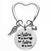 Yaoping "Not Sisters By Blood But Sisters By Heart"Friends Key Chain Keyring