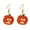 Orange, variant on Grandest Birch Women Cubic Zirconia Inlaid Pumpkin Dangle Hook Earrings Halloween Jewelry Gift Alloy, Cubic Zirconia Orange