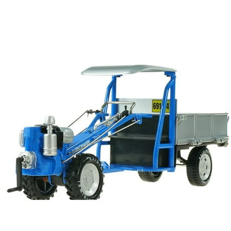 KDW 1:24 Garbage Truck Cleaning Vehicle Model Alloy Materials Handling Cleaning Dustcart Car Boys Game Toys for Kids Gift Alloy Tractor Blue