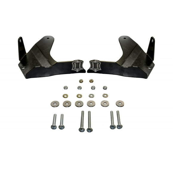 Fits 2010-2014 Toyota FJ Cruiser Icon Vehicle Dynamics Skid Plate 56106 Lower Control Arm Mount; Powder Coated; Black; Steel