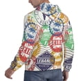thumbnail image 6 of Daiia Travel Stamp for Men's Fashion Hoodies & Sweatshirts with Kangaroo Pocket Hooded Sweatshirt Breathable & Moisture Wicking-3X-Large, 6 of 7