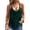 Dark Green, variant on Womens Summers Shirts Deep V Neck Sleeveless Spaghetti Strap Fringe Boho Style Lightweight Casual Loose Fit Blouses White M