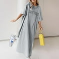 thumbnail image 2 of Summer Dresses, Formal Dresses for Women,Women's Flowy Summer Dress Casual Loose Fit Printed Short Sleeve T-Shirt Style Long Maxi Dress Comfortable Breathable Fashion, 2 of 4