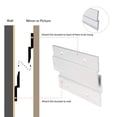 thumbnail image 3 of Colgador de cuadros con tacos franceses de 2.0 in de aluminio en forma de Z, soporta 30 libras – Kit de hardware de soporte de montaje en pared entrelazado para colgar espejos, estantes para cuadros,, 3 of 7