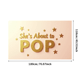 thumbnail image 6 of LUUFILx She's About to Pop Banner Glitter Gold Baby Shower Backdrop Party Decorations Event Supplies Wall Decor Background Celebration Festive Photography Prop, 6 of 7