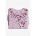 thumbnail image 6 of Woman Within Plus Size Floral Embroidered Sweatshirt Tee, 6 of 6
