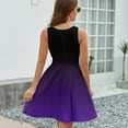 thumbnail image 6 of Black And Purple Gradient Women's Tank Dress V Neck Sleeveless Summer Sundress, 6 of 7