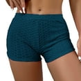 thumbnail image 3 of PEASKJP Womens Trunks with Pockets Ruched Swimsuit Tankini Bottoms, Blue XL, 3 of 5