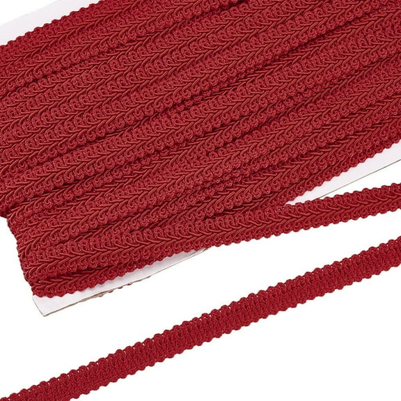 27.3Yards Red Braid Trim 12mm Wide Polyester Woven Braid Trim Centipede Decorative Gimp Trim Basic Trim for DIY Craft Costume Sewing Curtain Slipcover Home Decoration Accessories