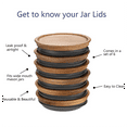 thumbnail image 3 of 12 sealed Wooden Storage Lids Set,Wooden Lids for Ball,Kerr Jars,Food Grade Material,Airtight for Jars 89mm, 3 of 7