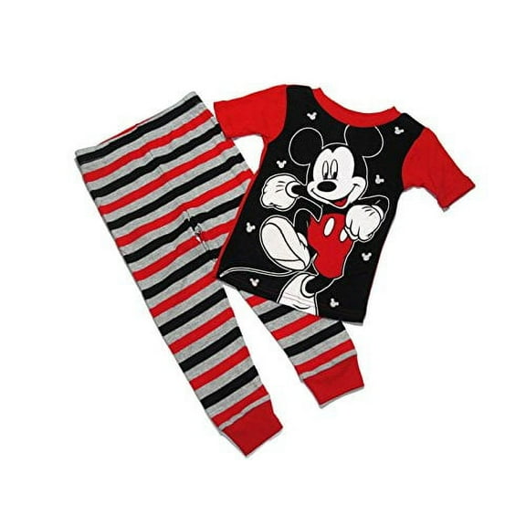 Mickey Mouse Boy's 4-Piece Graphic and Print Pajama Pants Set, Size 4T