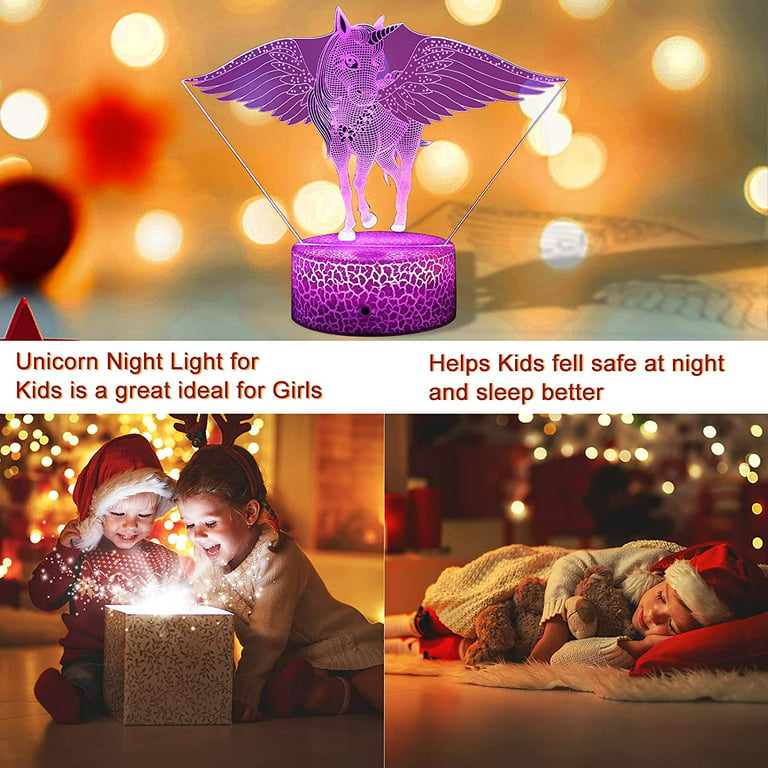 Unicorn Gifts For Girls, Cute Night Lights For Nursery, Squishy