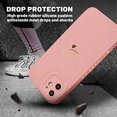 thumbnail image 2 of Funda compatible con iPhone 12, silicona suave a prueba de golpes con lente envolvente para iPhone 12, diseño de amor dorado ER, 2 of 5