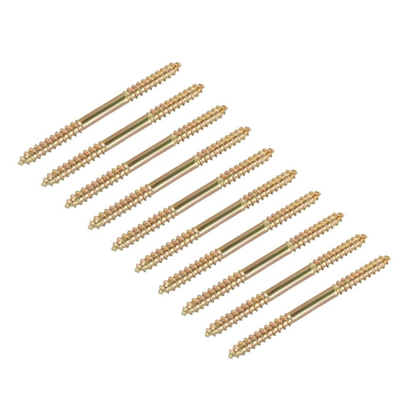 5x65mm Hanger Bolts, 12 Pack Double Ended Thread Wood to Wood Dowel Screws