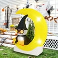 thumbnail image 2 of Costway 4.3 x 5.1 ft Inflatable Owl on Moon LED Lighted Halloween Decoration w/ Large Moon & Wizard Owl  w/ Stakes & Sandbags, 2 of 8