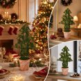 thumbnail image 4 of Christmas Tabletop Tree Decor, Potted Artificial Tree Ornament with Rustic Distressed Planter and Natural Inspired Texture, Decorative Accent for Mantel Shelf Side Table and Indoor Home Display, 4 of 8