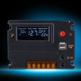 thumbnail image 3 of Regulador de panel solar de 10 A con pantalla LCD retroiluminada para baterías de fosfato de hierro y litio de las series 4 y 8, 3 of 14