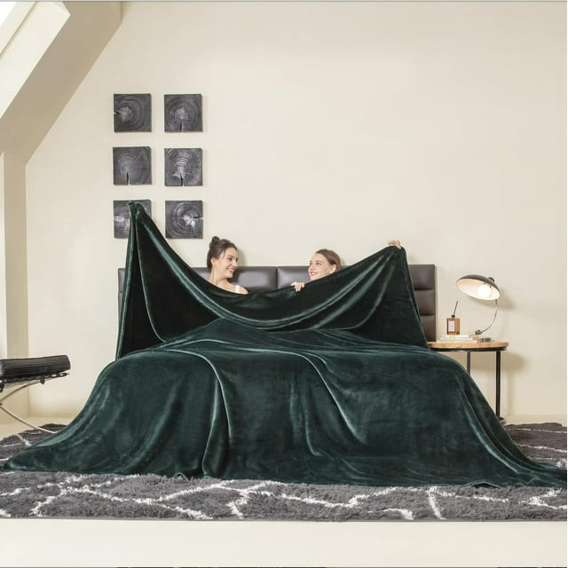 Manta polar extragrande COOVA King de 305 x 305 cm, suave y cálida