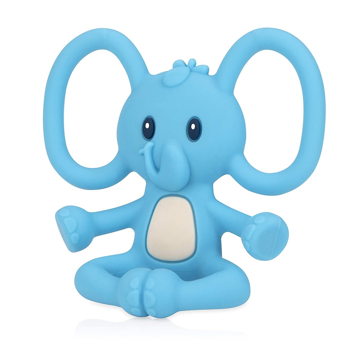Nuby Baby Silicone Elephant Teether blue, one size