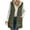 #01 Army Green, variant on Womens Padded Gilet Jacket Reversible Vest ed Longline Quilted Sleeveless Zip Up Long Coat Warmer Teddy Fleece Outwear with Pockets Size S M L XL