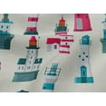 thumbnail image 5 of oneOone Viscose Jersey Pink Fabric Sea Lighthouse Craft Projects Decor Fabric Printed By The Yard 60 Inch Wide, 5 of 5