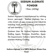 Sodium Alginate (Algin) 15 Ounces (425 grams)
