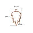 thumbnail image 2 of Uxcell Maple Leaf Shaped Alloy Open Back Bezel Pendants DIY Hollow Resin Frame, Rose Gold 20 Pack, 2 of 5