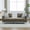 taupe + Chenille + Foam, variant on 77.5''W Upholstered Chenille Slipcovered Chaise Lounge, Modern Oversized Settee Couch with 4 Pillows, Sleeper Sofa Daybed Bench with Armrest & Open Backrest for Living Room Guest Bedroom Window