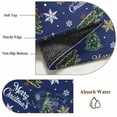 thumbnail image 6 of 5'x7' Area Rugs for Living Room Bedroom, Blue Christmas Washable Rug Carpet Runner Indoor Outdoor, Winter Pine Tree Gold White Snowflakes Non Slip Floor Mats Area Rug for Kitchen, Nursery, 6 of 8